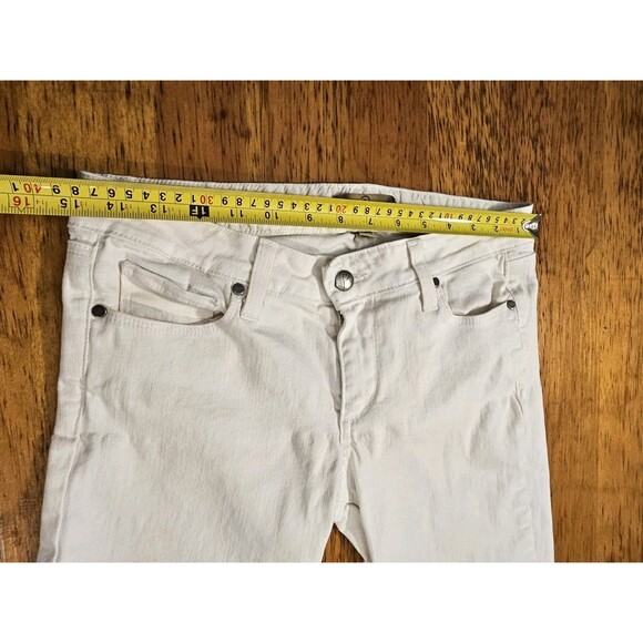 Paige Jeans Womens 28 White Skyline Ankle Peg Mid Rise Skinny Stretch Denim USA - Picture 9 of 11